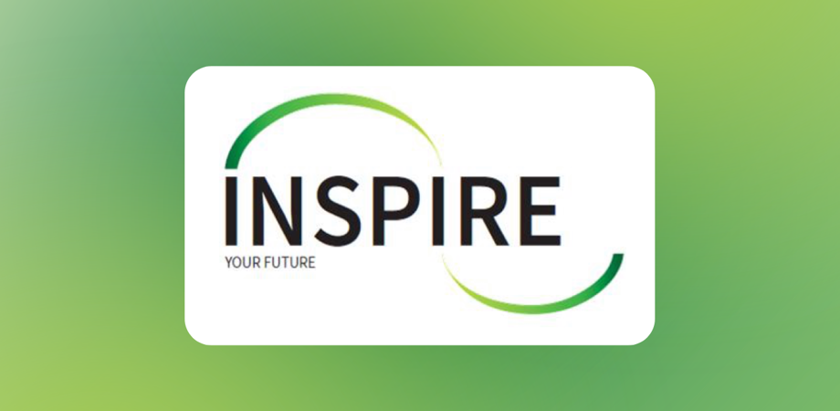 Inspire Hub logo on a green background