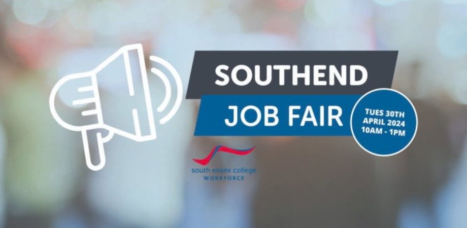 Southend Jobs Fair logo with date, location and time