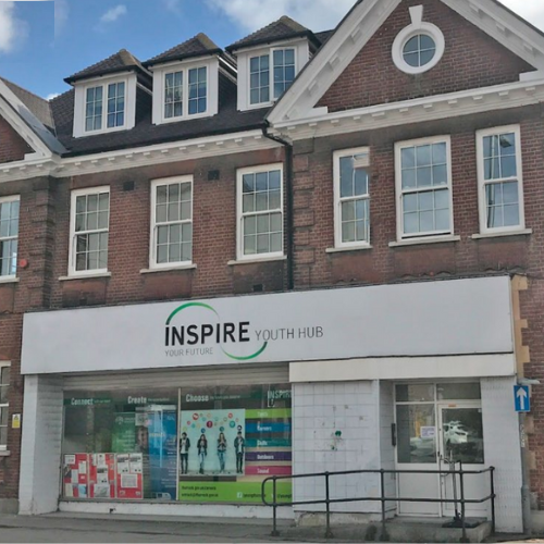The front of the Inspire Hub building in Grays.