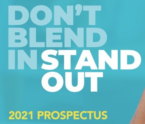 Usp 2021 Prospectus, Dont blend in, stand out