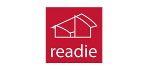 White Readie Construction logo on a white background.